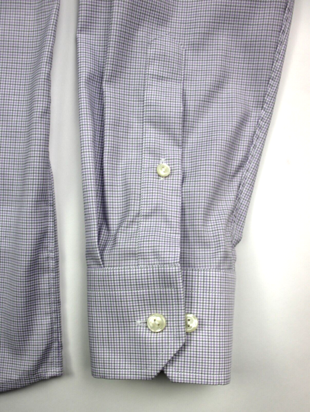Eton Dress Shirt Mens 15 38 Light Purple Check Slim Fit Cotton Blend NWT $270 - Picture 5 of 8